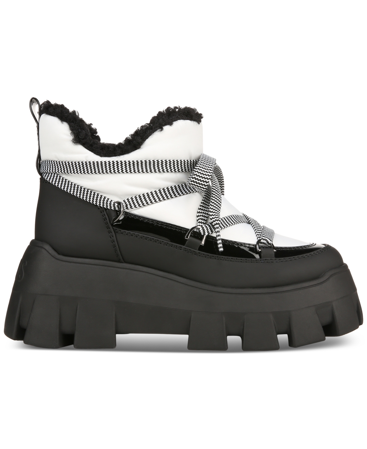 Shop Circus Ny Women's Ali Lace-up Lug Platform Moon Boots In Bright White,black