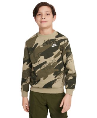 Nike Big Kids Sportswear Club Fleece Camo Print Sweatshirt Macy s