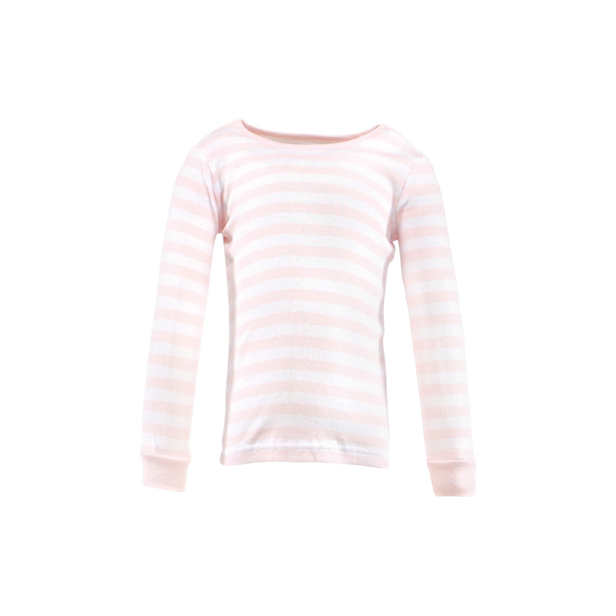 Hudson Baby Big Girls Hudson Cotton Pajama Set, SoftStripe - Pink
