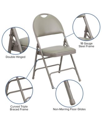 2 Pack Home & Office Easy-Carry Party Events Padded Folding Chair