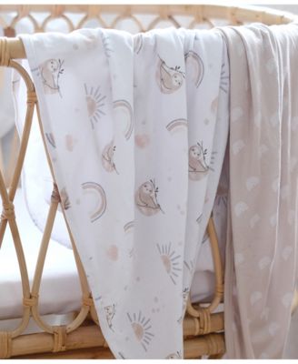 Baby Boys or Baby Girls Cotton Jersey Swaddle Blankets, Pack of 2
