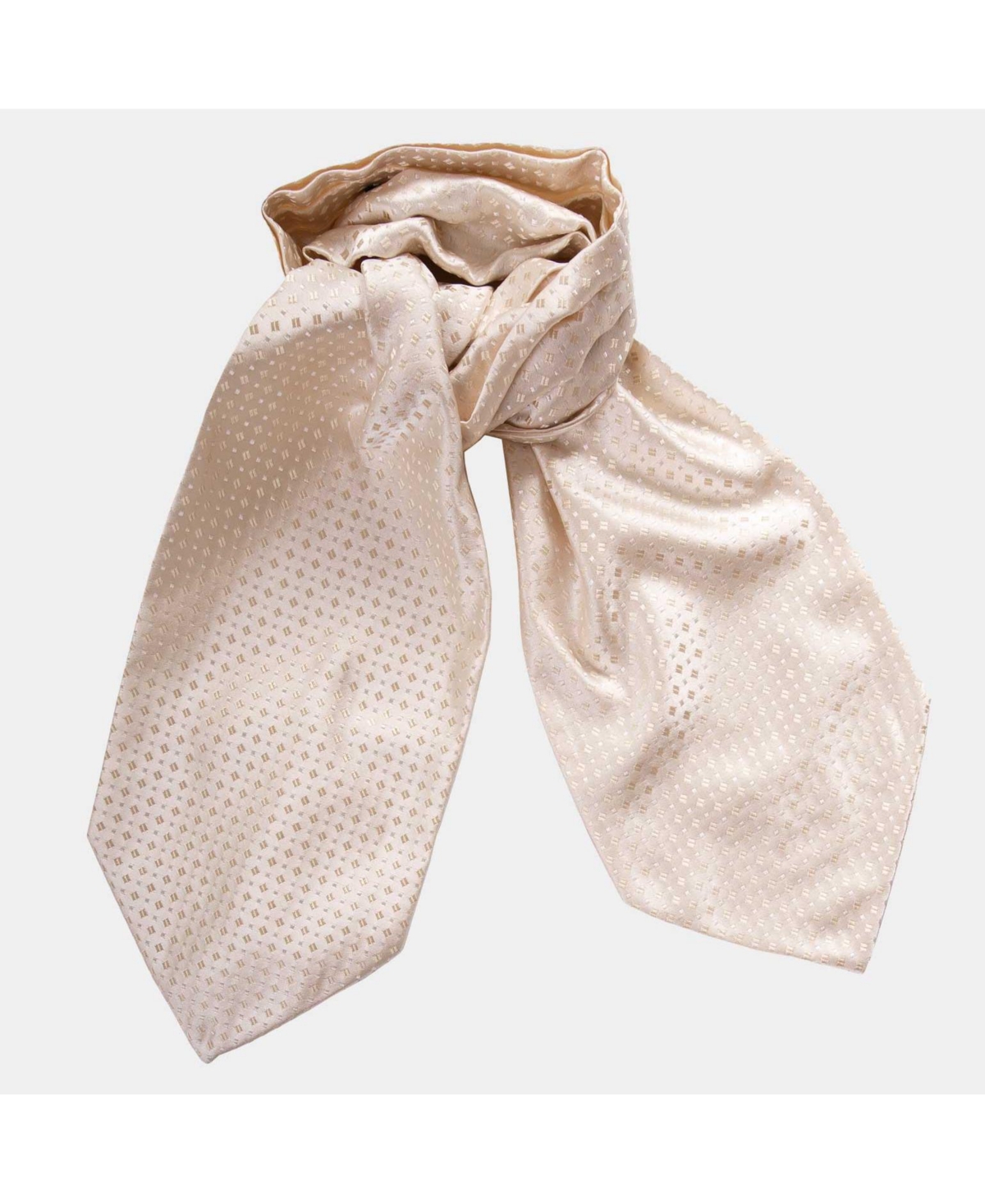 Men's Portofino - Silk Ascot Cravat Tie for Men - Champagne