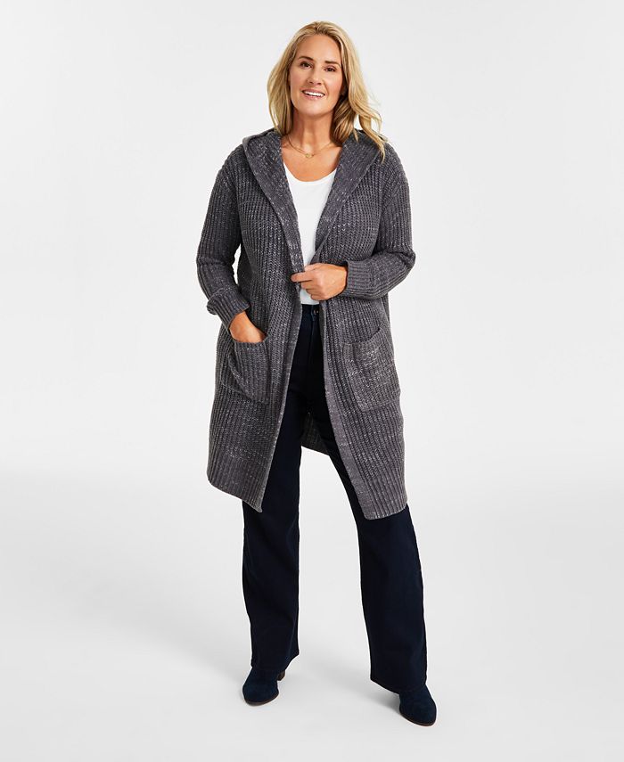 Style & Co Plus Size Hooded Cardigan, Created for Macy's - Macy's