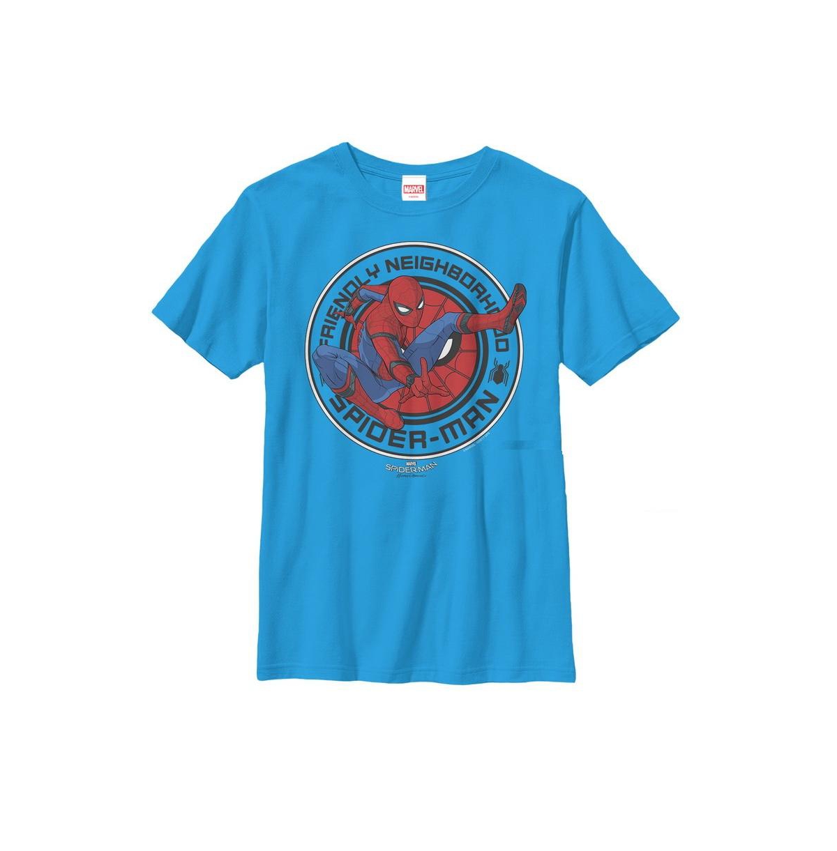 Marvel Boy's  Spider-man: Homecoming Friendly Neighborhood Hero Child T-shirt In Turquoise
