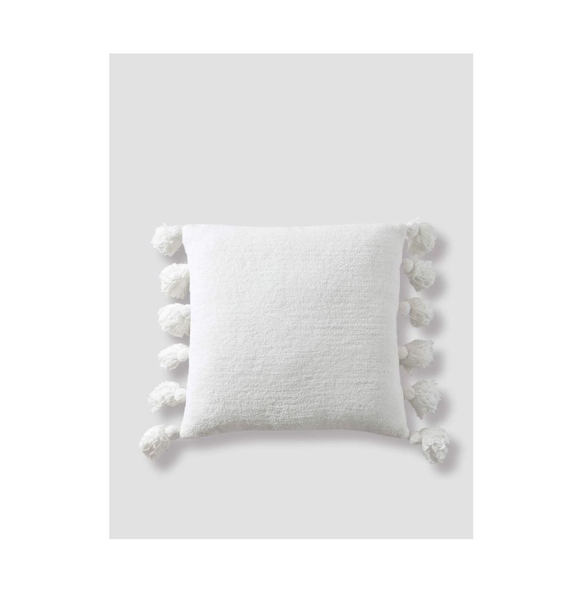Shop Sunday Citizen Pom Pom Decorative Pillow, 20" X 20" In Off White