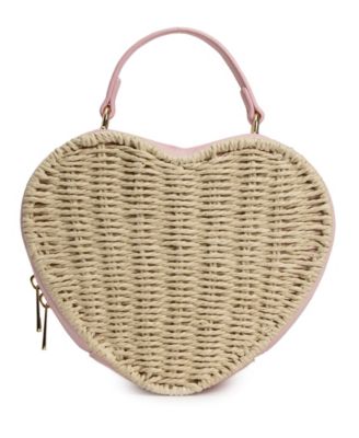wicker heart shaped bag