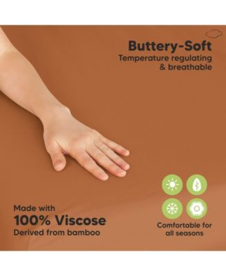 2-Pack Mini Crib Sheets, Pack and Play Sheets Fitted, Pack N Play Sheets, Organic Fitted Crib Sheet Cover