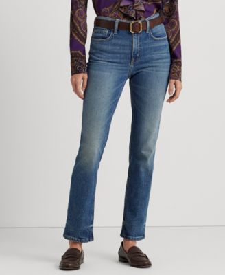 Lauren Ralph Lauren - Petite High-Rise Straight Ankle Jeans
