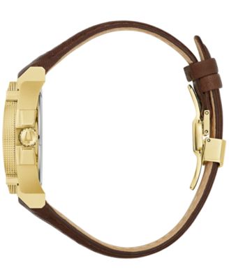 Men's Precisionist Icon Brown Leather Strap Watch 40mm