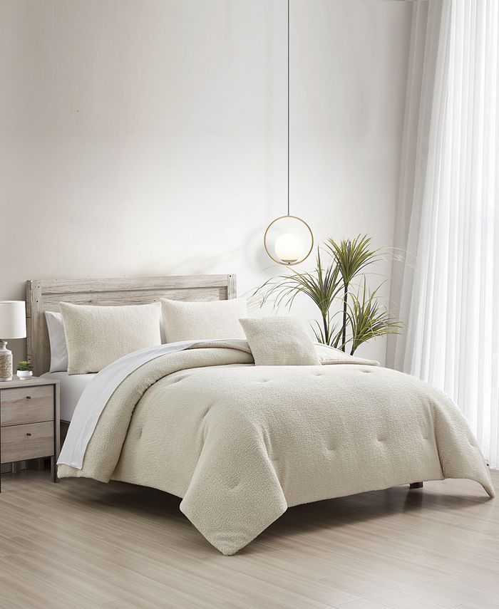 Sunham Boucle 4-Pc. Comforter Set, Full/Queen, Created for Macy's - Macy's