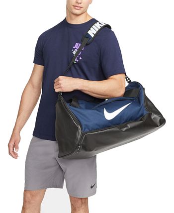 Nike Brasilia 9.5 Printed Training Duffel Bag Medium 60L Olive Black  DQ5234-222
