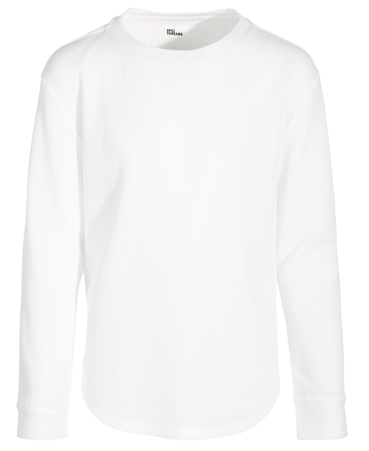 Epic Threads Big Boys Solid Thermal T-shirt, Created For Macy's In Angel White