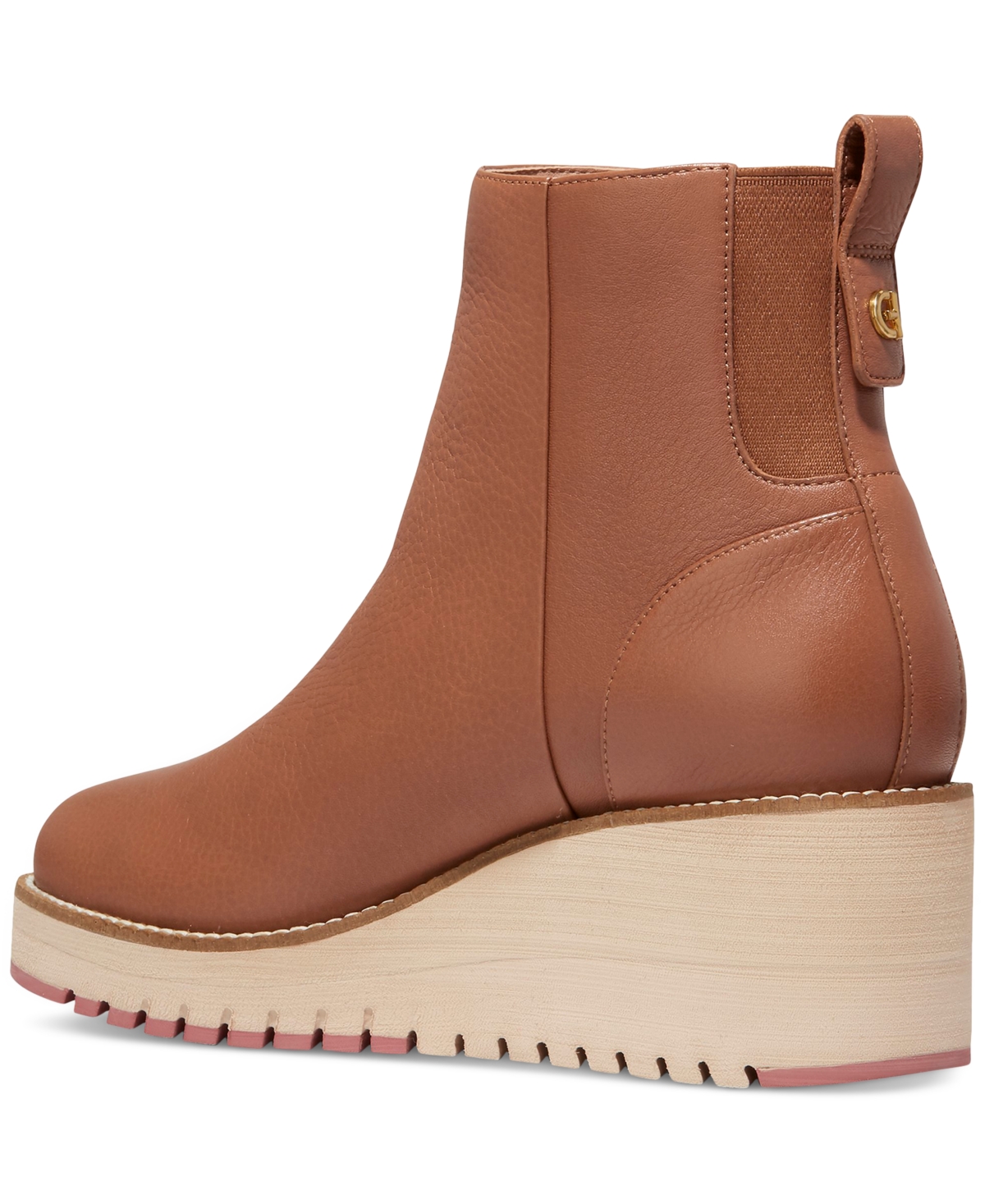 Cole Haan Women's Zerogrand City Wedge Side-Zip Booties - Ivory