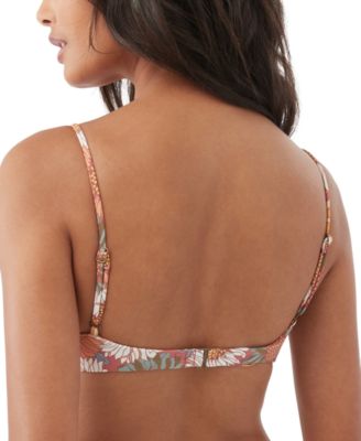 O'Neill Juniors' Sunflower Pismo Adjustable-Strap Bikini Top