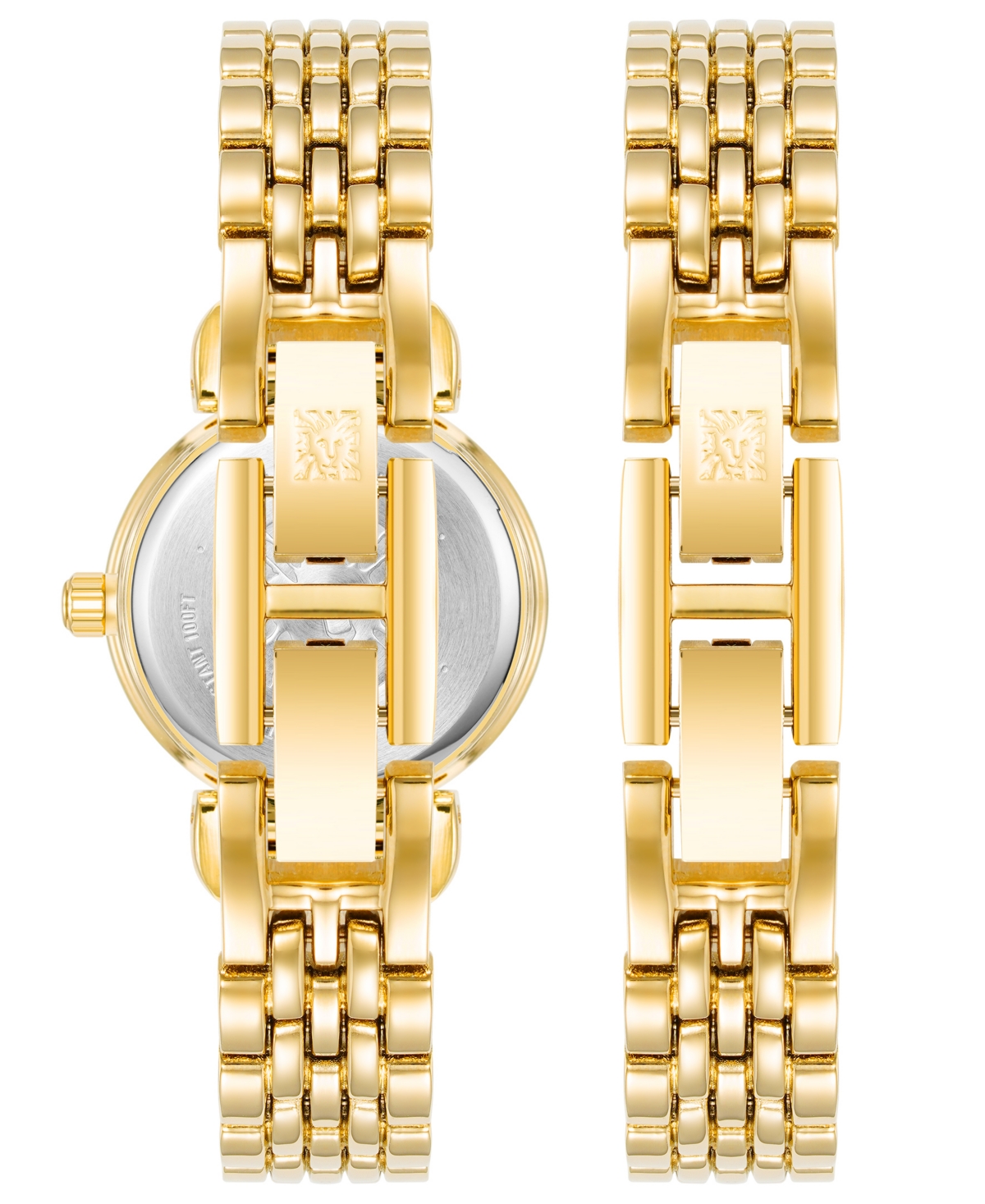 Shop Anne Klein Women's Quartz Gold-tone Alloy Watch 24mm Set