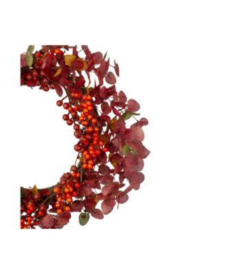 Berries Artificial Christmas Wreath - 24" Unlit