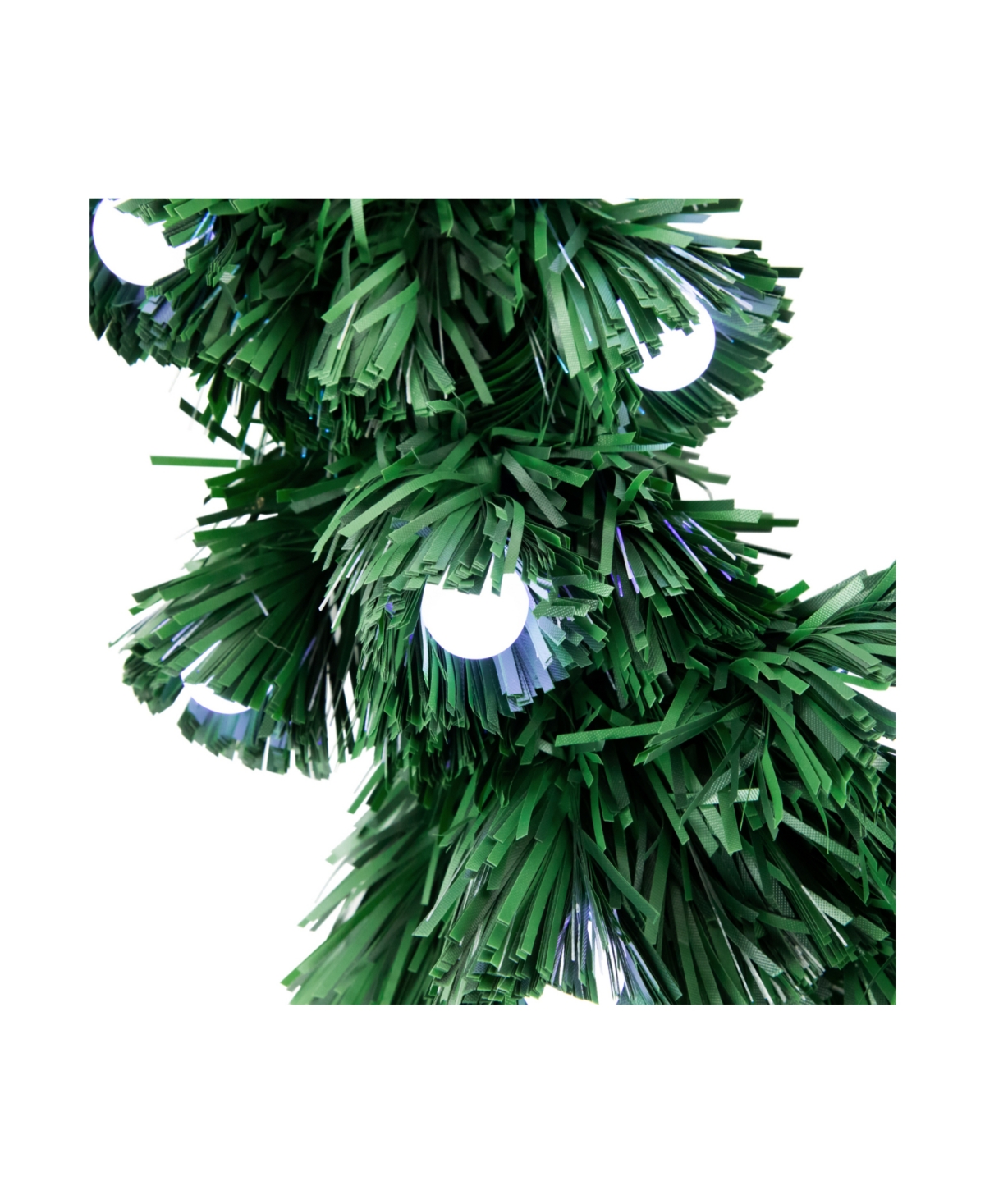 Pre-Lit Color Changing Fiber Optic Artificial Christmas Wreath with Balls
