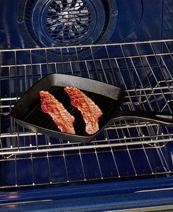 Smith and Clark Cast Iron 8 Square Grill Pan - Black