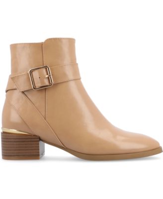 Women's Elley Buckle Strap Block Heel Booties