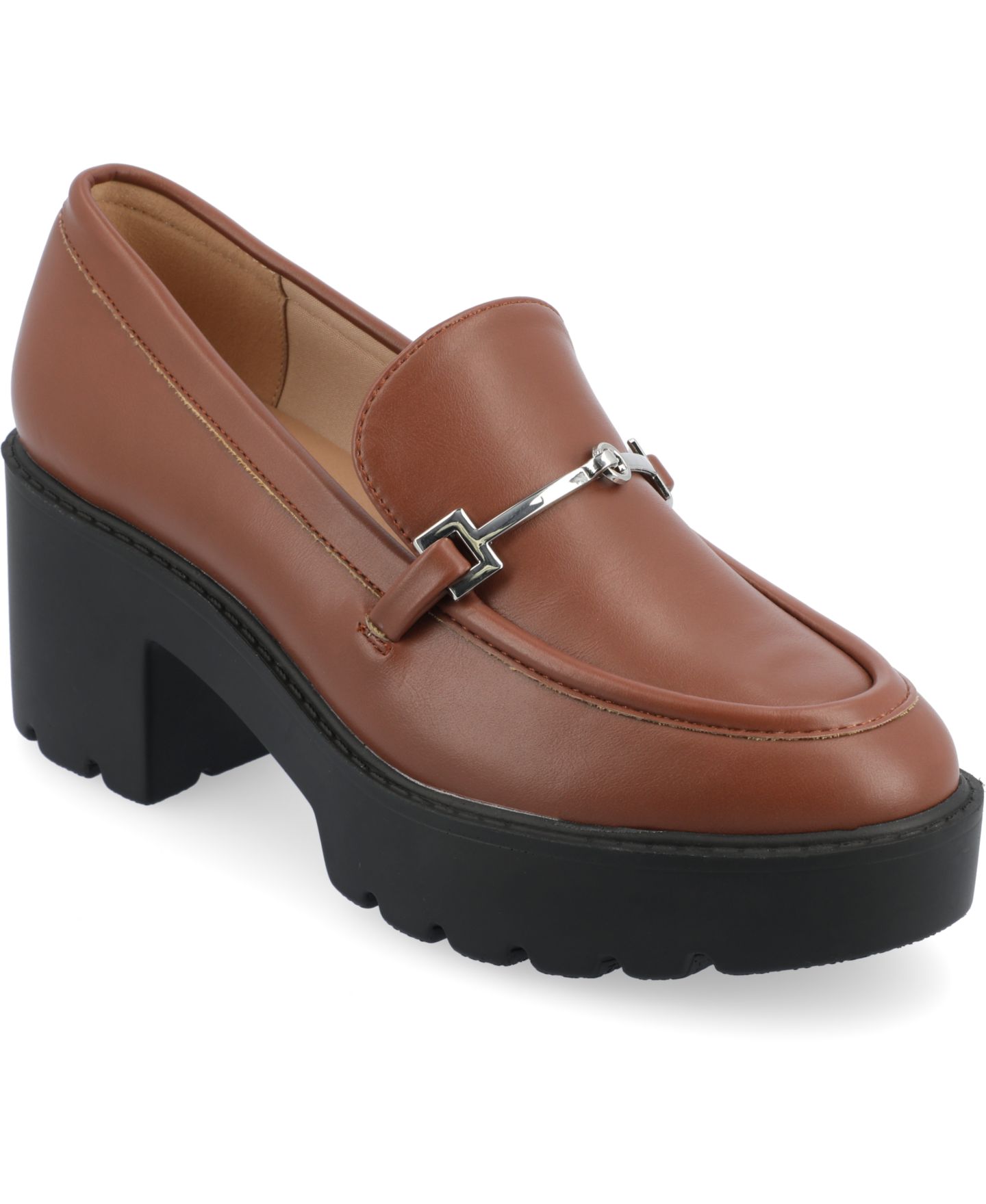 Женские туфли Journee Collection Kezziah Platform Lug, цвет: Коричневый — фото 1