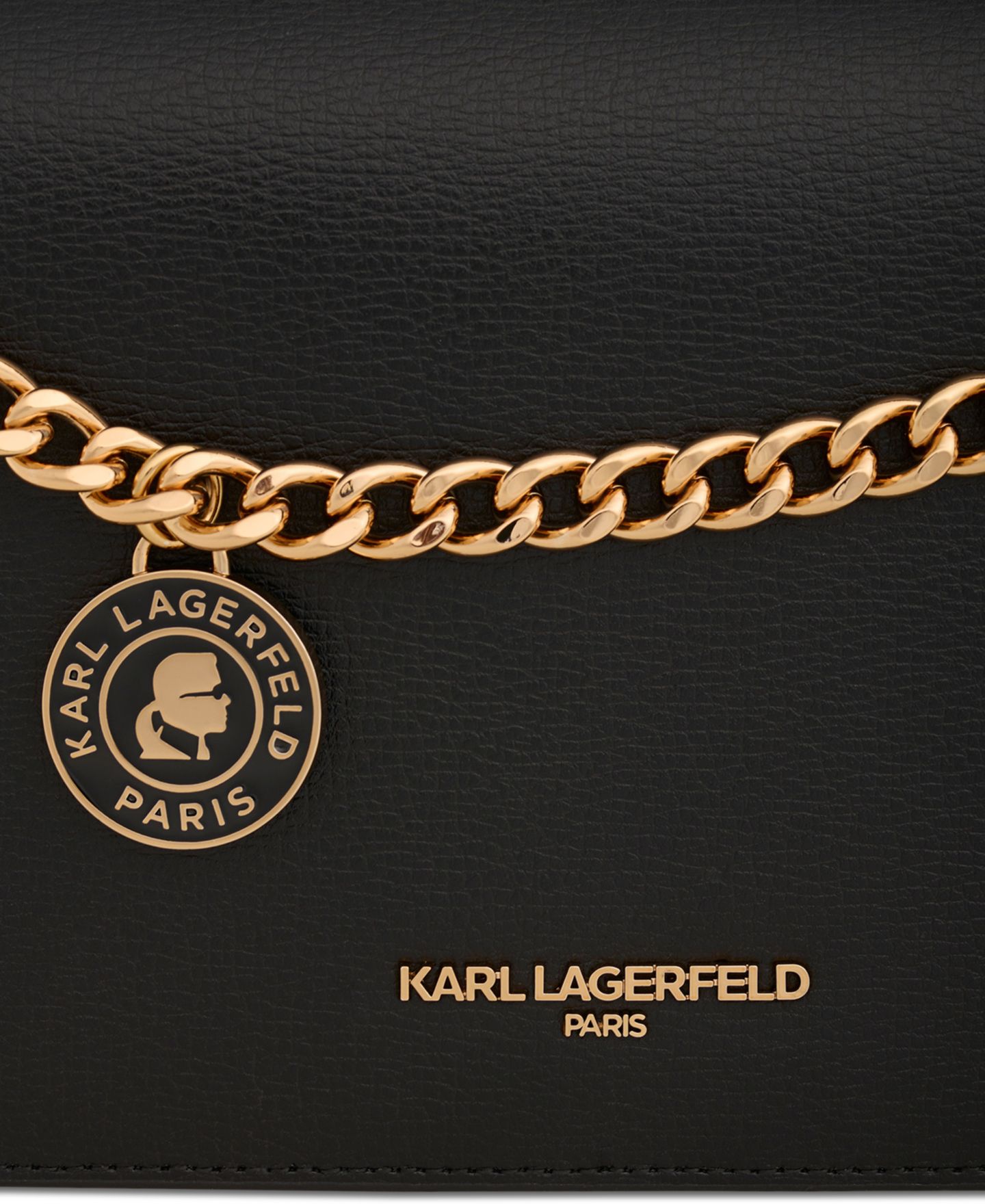 Женская сумка KARL LAGERFELD PARIS Lourdes Crossbody with Chain Strap, цвет: Чёрный — фото 2