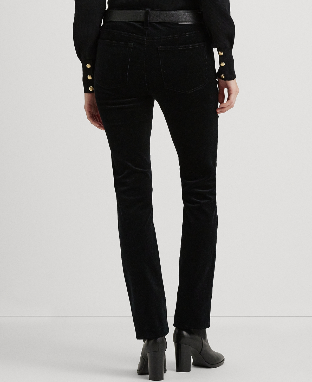 Lauren Ralph Lauren Stretch Corduroy Mid-Rise Straight Pants, Regular & Petite