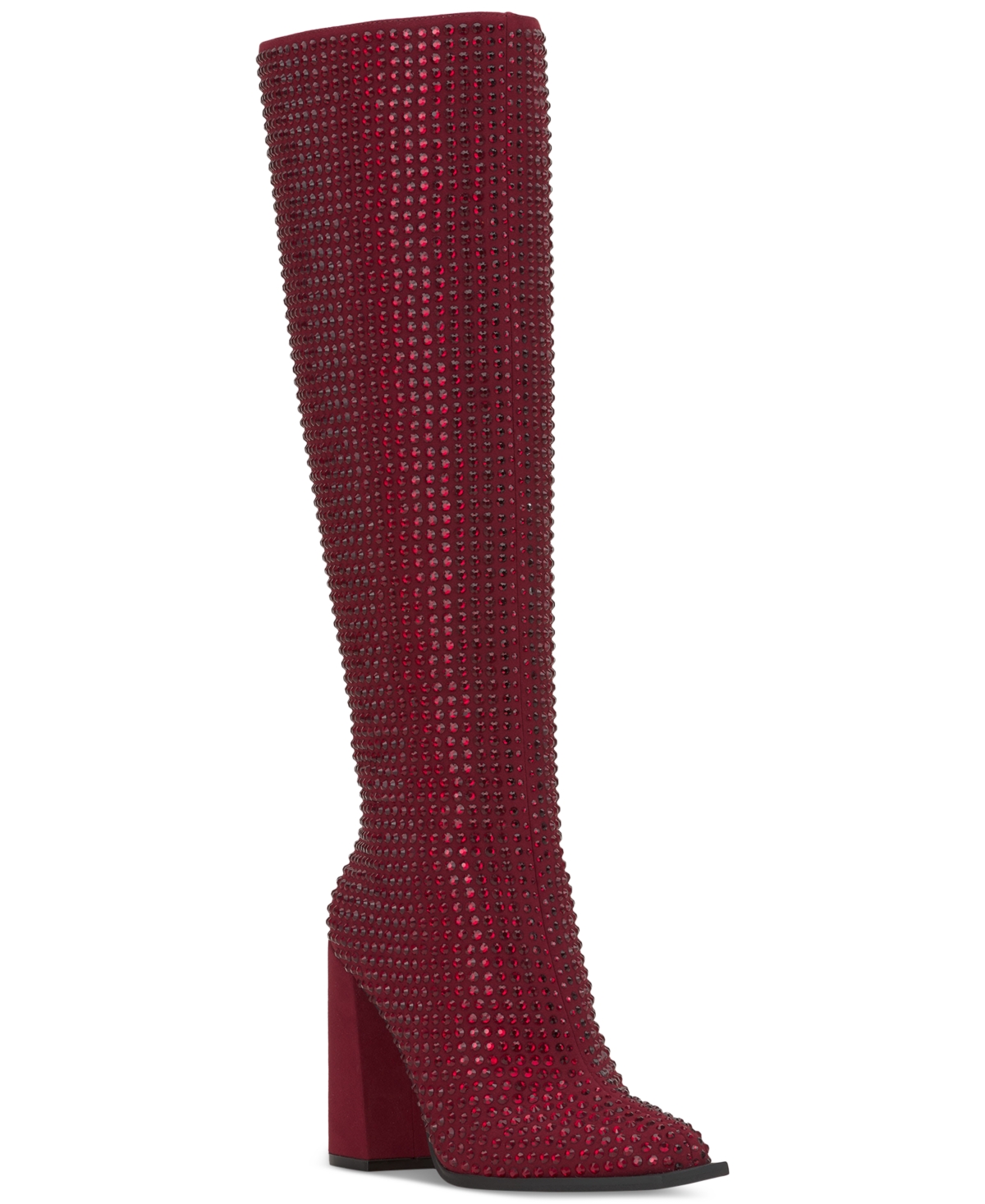 Jessica Simpson Women's Lovelly Embellished Dress Boots In Malbec Faux Suede