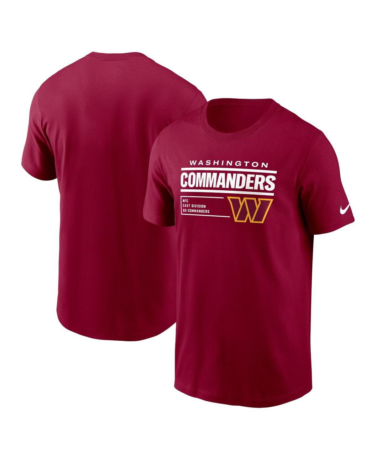 Shop Nike Men's  Burgundy Washington Commanders Division Essential T-shirt