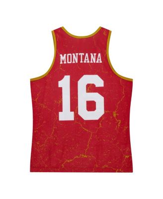 Men's Joe Montana Scarlet San Francisco 49ers 1989 Player Burst Tank Top