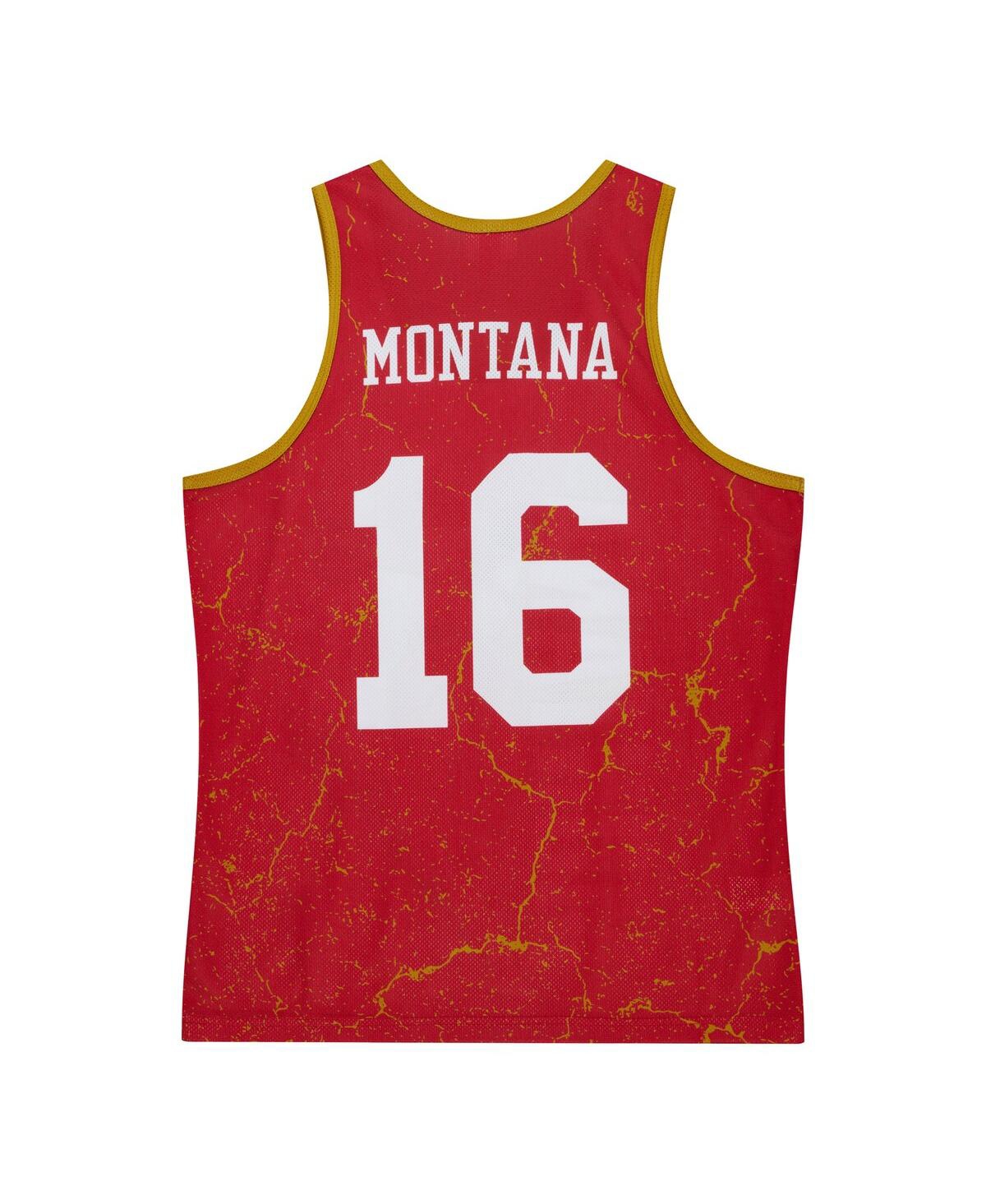 Men's Mitchell & Ness Joe MontanaSan Francisco 49ers 1989 Player Burst Tank Top - Scarlet