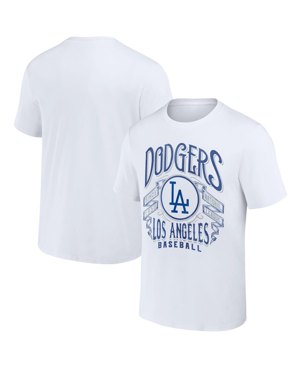 Fanatics Men's Darius Rucker Collection By  White Los Angeles Dodgers Distressed Rock T-shirt