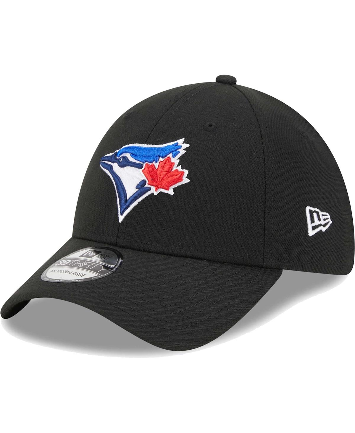 New Era Men's  Black Toronto Blue Jays Top Visor 39thirty Flex Hat