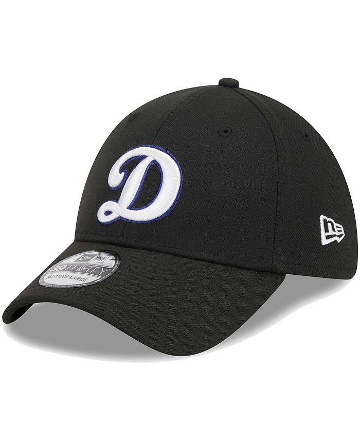 New Era Men s Black Los Angeles Dodgers Logo 39THIRTY Flex Hat