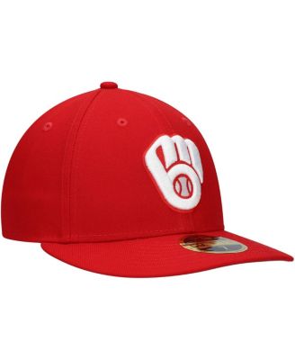 Men's Scarlet Milwaukee Brewers Low Profile 59FIFTY Fitted Hat