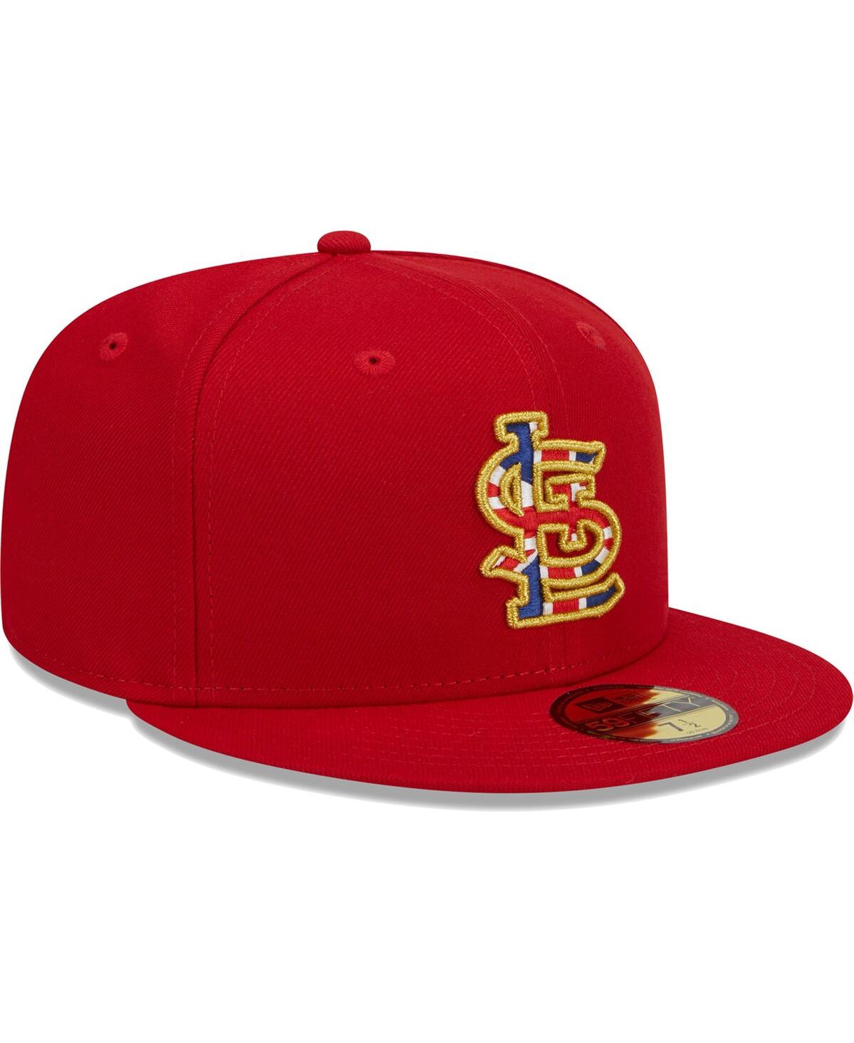 Shop New Era Men's  Red St. Louis Cardinals 2023 Mlb World Tour: London Series Flag Fill 59fifty Fitted Ha