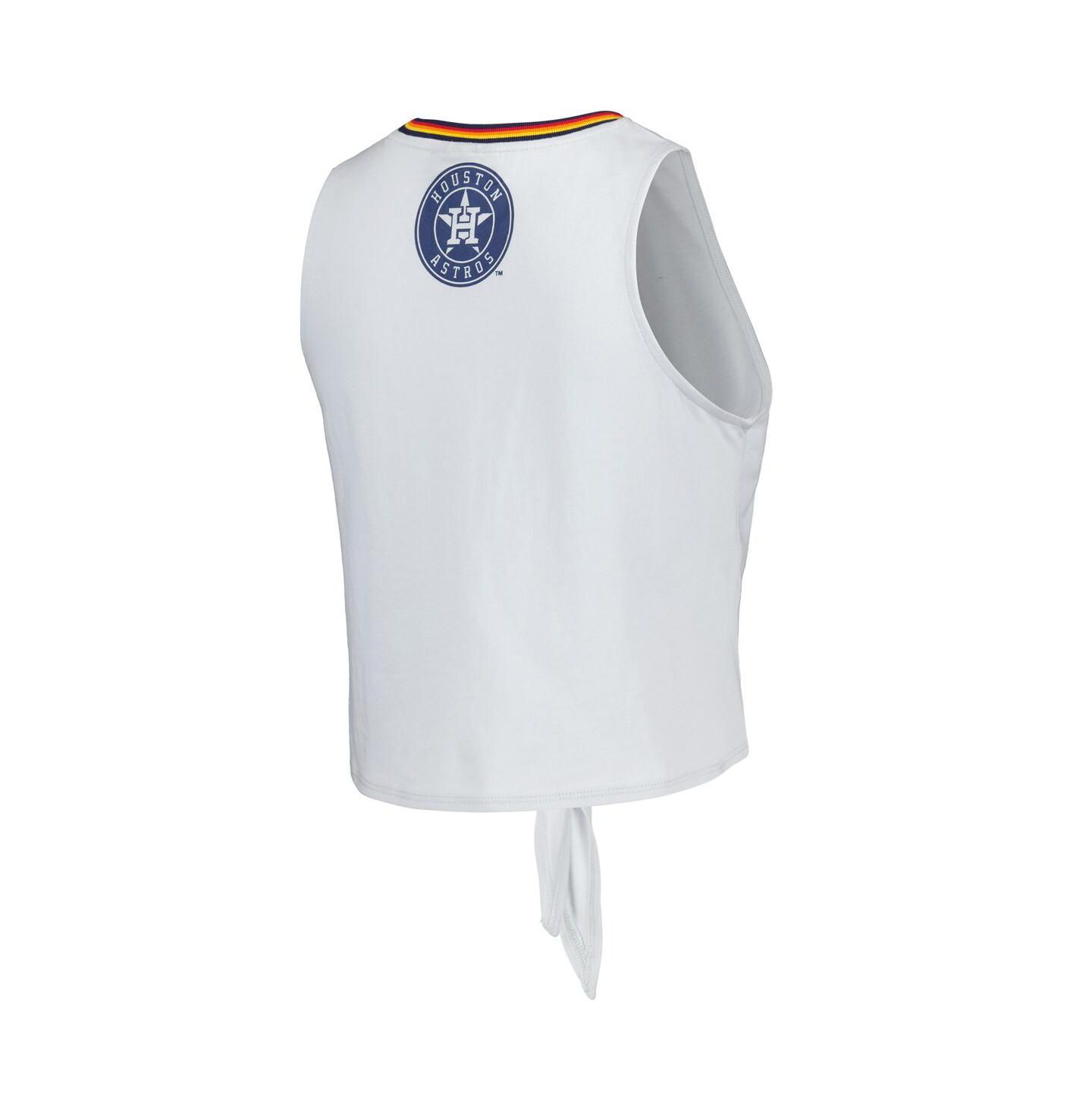 Женский топ The Wild Collective Gray Houston Astros Twisted Tie Front — фото 4