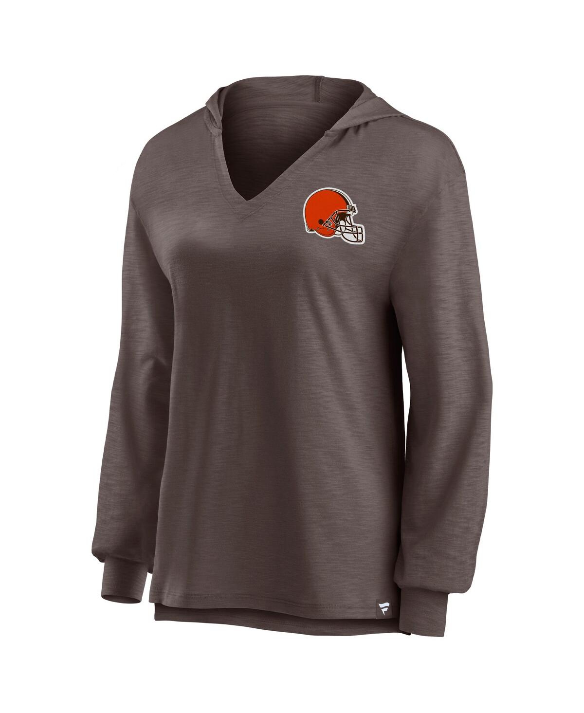 Fanatics Branded Brown Cleveland Browns Jumper V-neck Pullover Hoodie In Brown