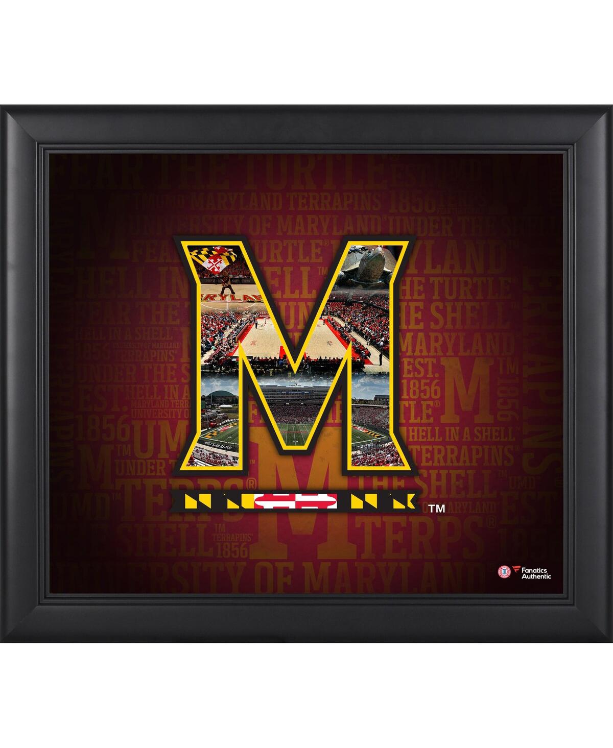 Fanatics Authentic Maryland Terrapins Framed 15'' X 17'' Team Heritage Collage In Red