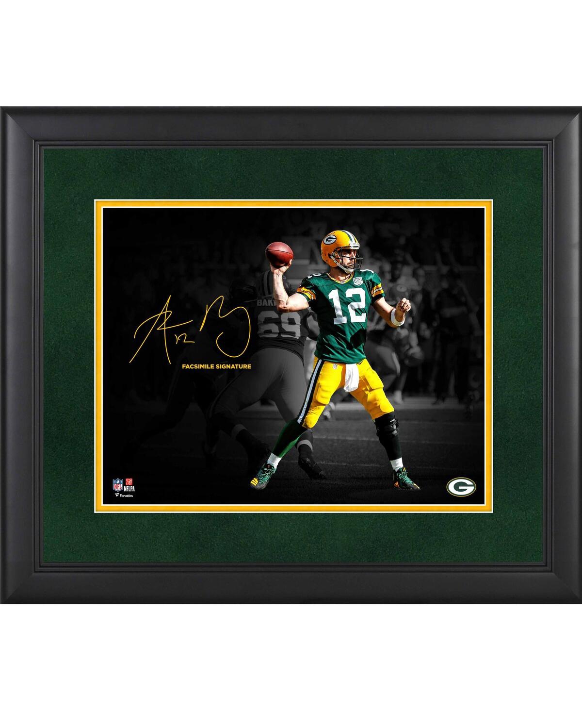 Fanatics Authentic Aaron Rodgers Green Bay Packers Framed 11" X 14" Spotlight Photograph In Multi