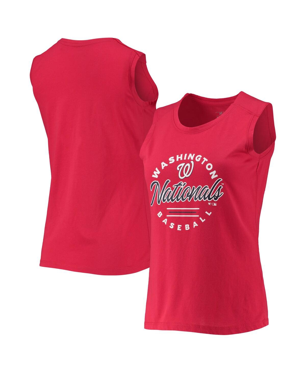 Shop Levelwear Women's  Red Washington Nationals Macy Tank Top