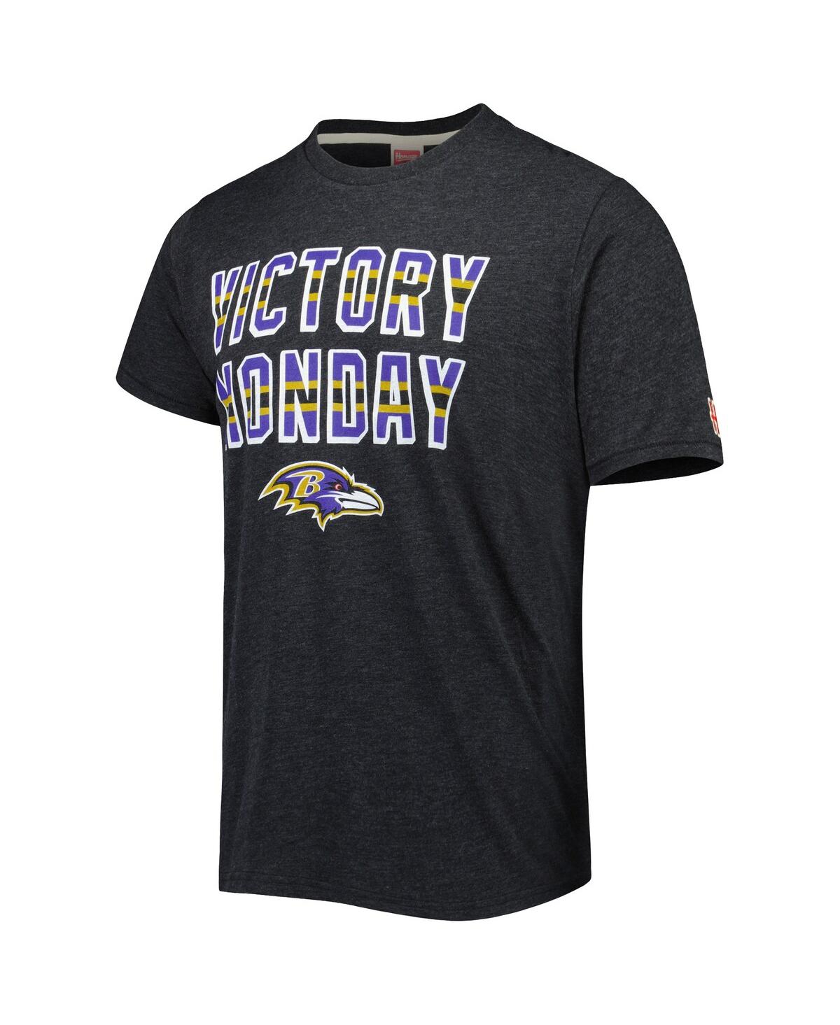 Homage Men's  Charcoal Baltimore Ravens Victory Monday Tri-blend T-shirt In Charcoal