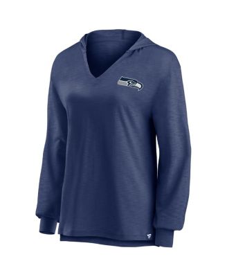 Women's College Navy Seattle Seahawks Jumper V-Neck Pullover Hoodie
