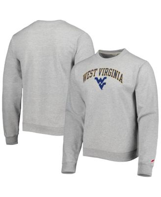 Men's Heather Gray West Virginia Mountaineers 1965 Arch Essential Lightweight Pullover Sweatshirt
