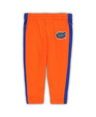 Newborn and Infant Boys and Girls Royal, Orange Florida Gators Little Kicker Long Sleeve Bodysuit and Sweatpants Set