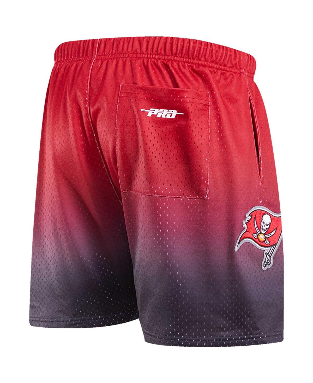 Pro Standard Men's  Black, Red Tampa Bay Buccaneers Ombre Mesh Shorts In Black,red