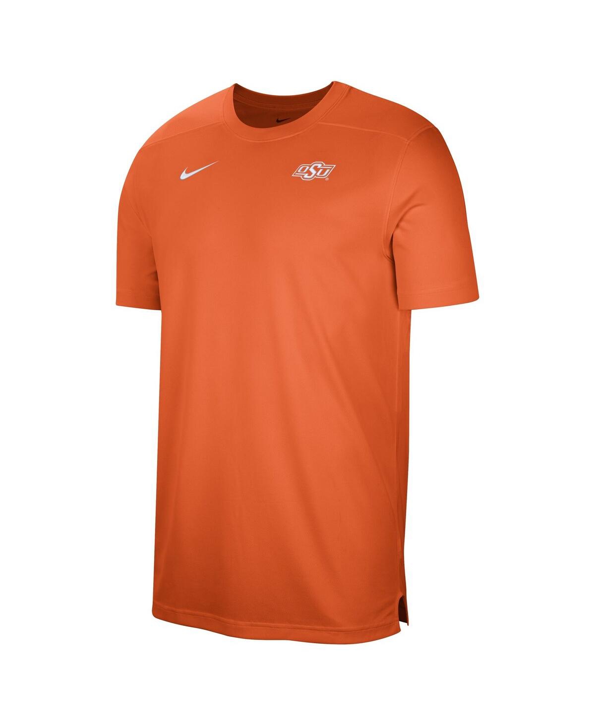 Shop Nike Men's  Orange Oklahoma State Cowboys Sideline Coaches Performance Top