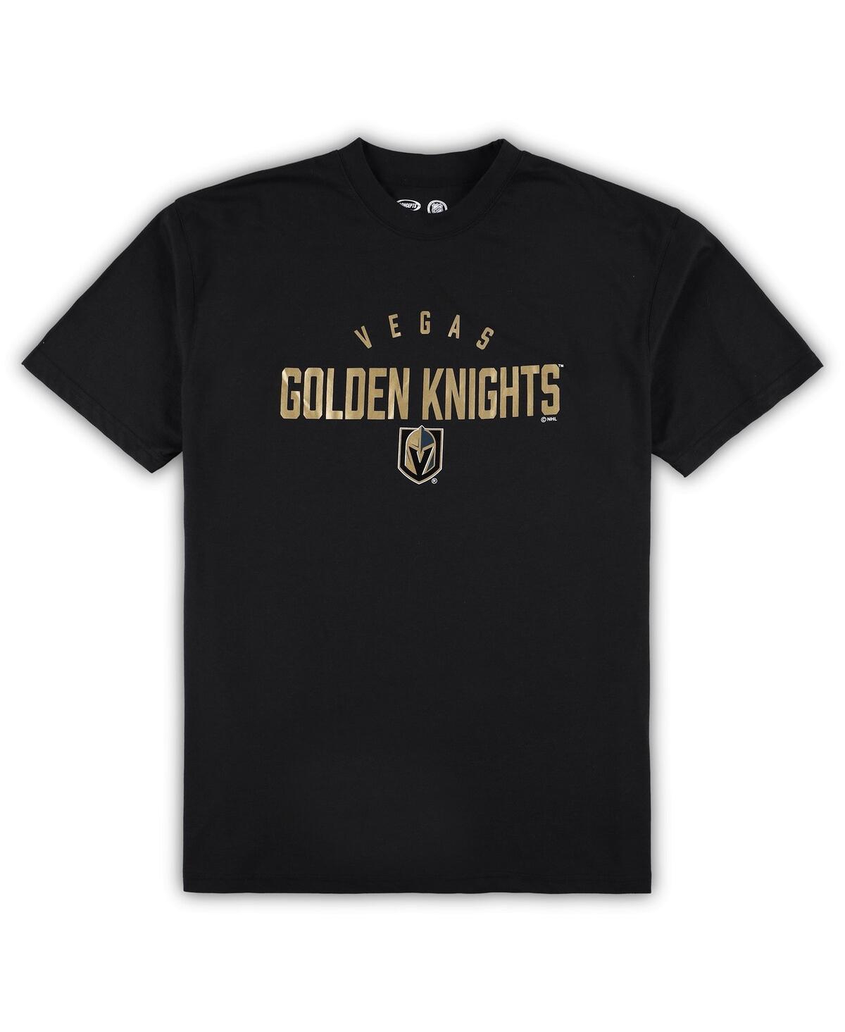 Shop Profile Men's Vegas Golden Knights Black, Heather Gray Big And Tall T-shirt And Pants Lounge Set In Black,heather Gray