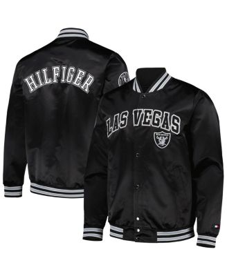 Tommy Hilfiger Men's Black Las Vegas Raiders Elliot Varsity Full