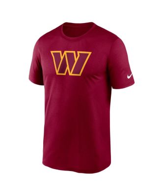 Men's Burgundy Washington Commanders Legend Logo Performance T-shirt