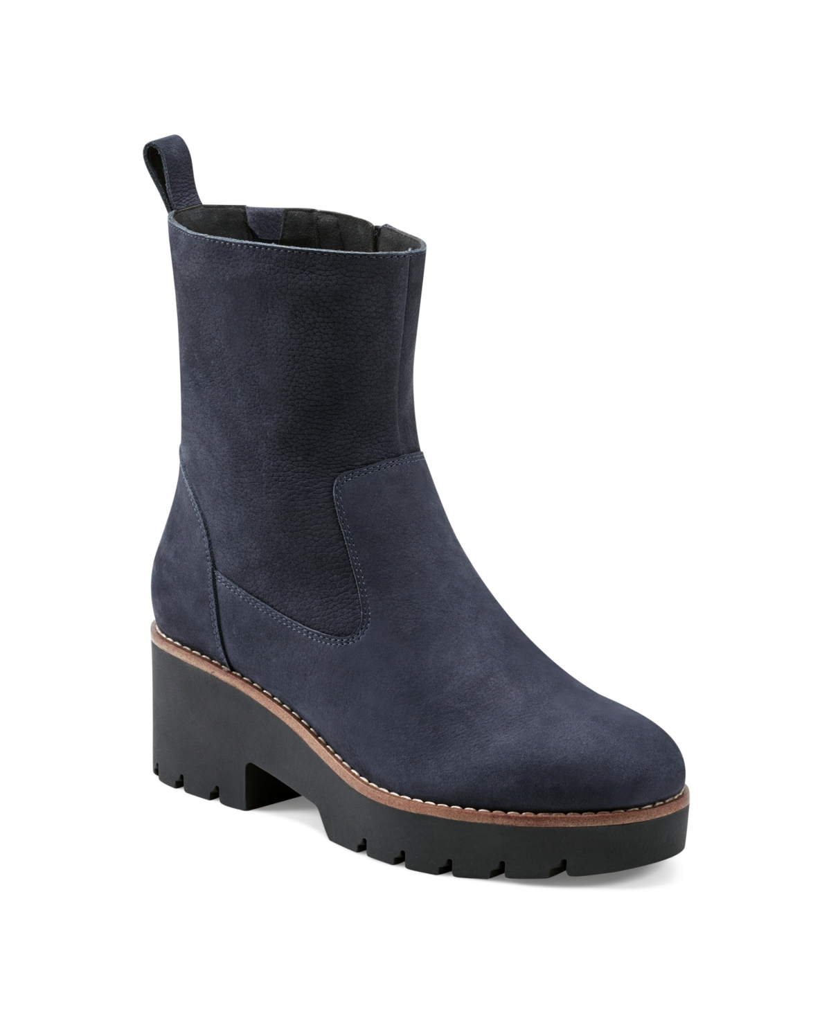Women's Morgan Cold Weather Casual Booties - Dark Blue Leather